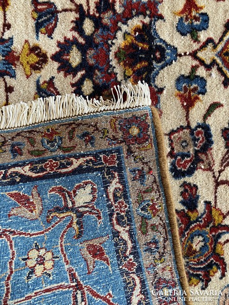 Kézi Csomózású Antik Isfahan Perzsa Szőnyeg 106x180