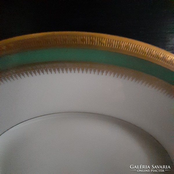 Gyönyörű arany peremű Fekete lovag lapos tányér