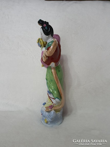 Csodaszép Kínai Geisha Porcelán Szobor.38cm