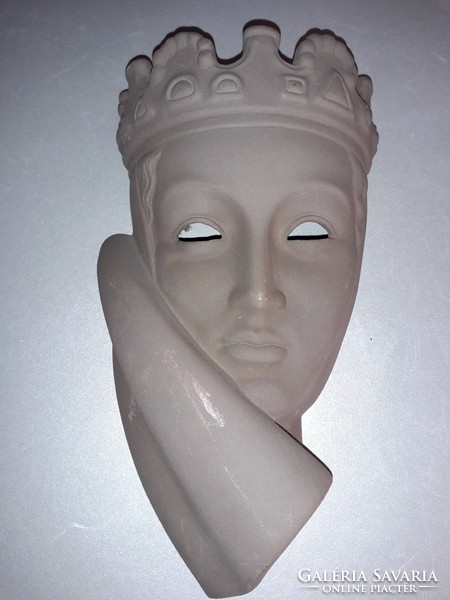 Now on sale!!! Antique Karlsruhe ceramic female head wall ornament marked 1930s