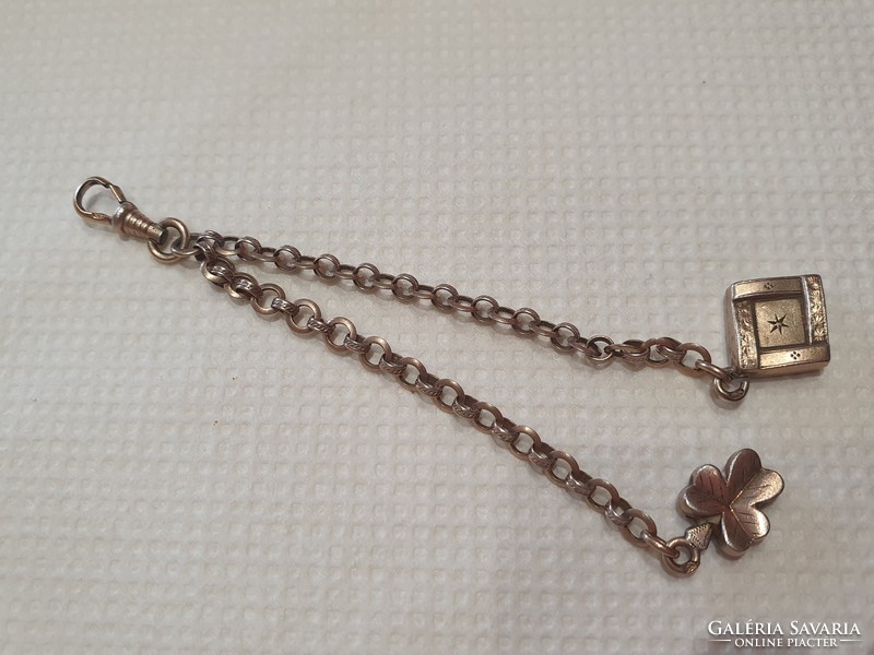 Antique silver officer's chain, watch chain