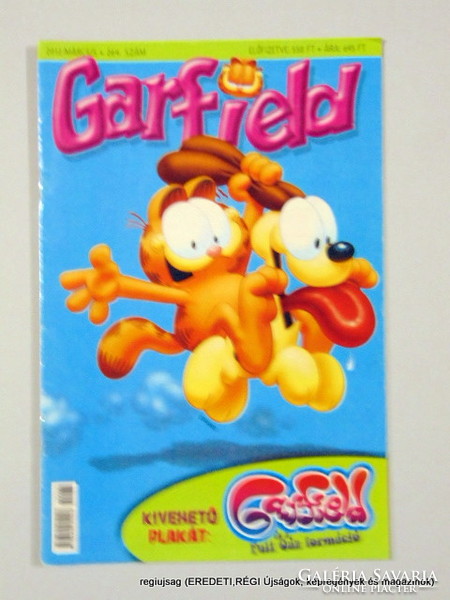 2012 március  /  GARFIELD # 264      /  SZÜLETÉSNAPRA! Eredeti, régi KÉPREGÉNY Szs.:  13115