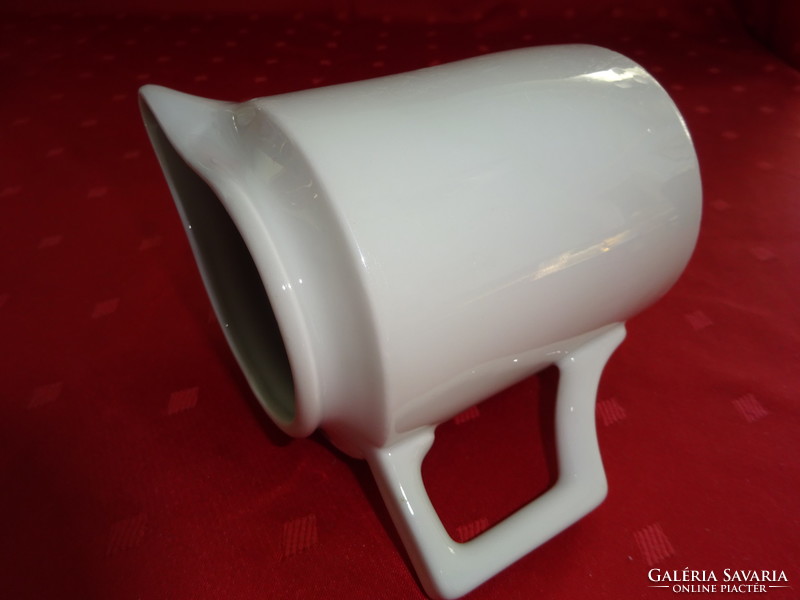 Zsolnay porcelán antik tejkiöntő, fehér, magassága 12 cm. Vanneki!
