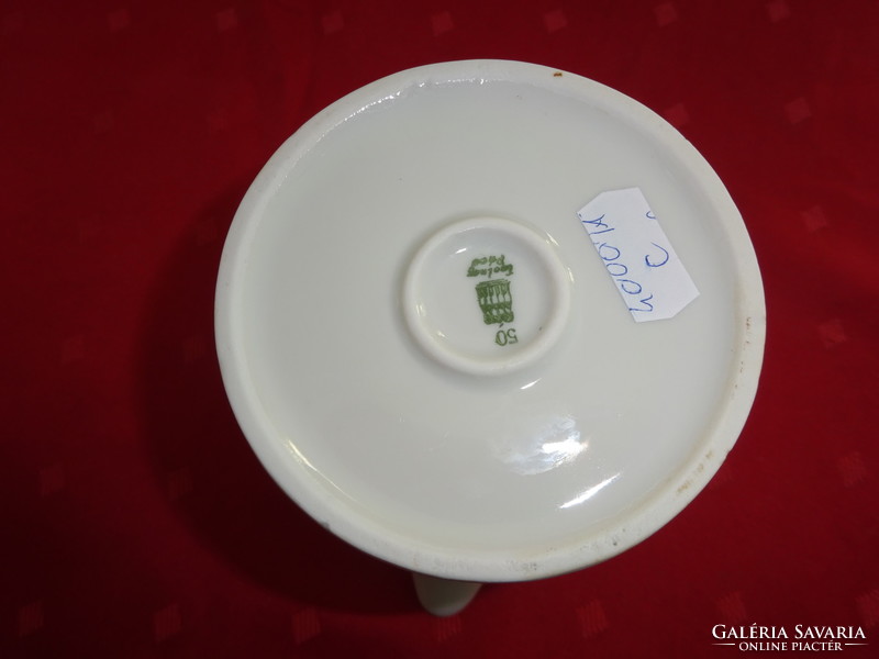 Zsolnay porcelán antik tejkiöntő, fehér, magassága 12 cm. Vanneki!
