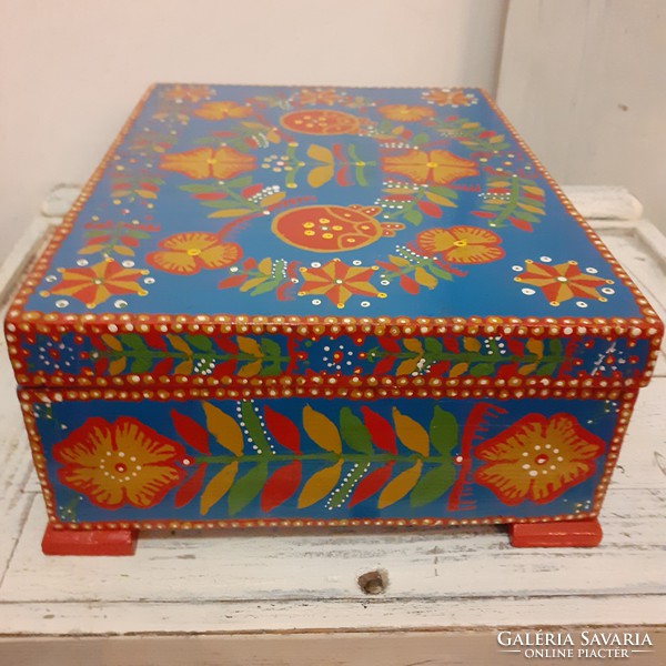Hand painted beautiful ethnographic box