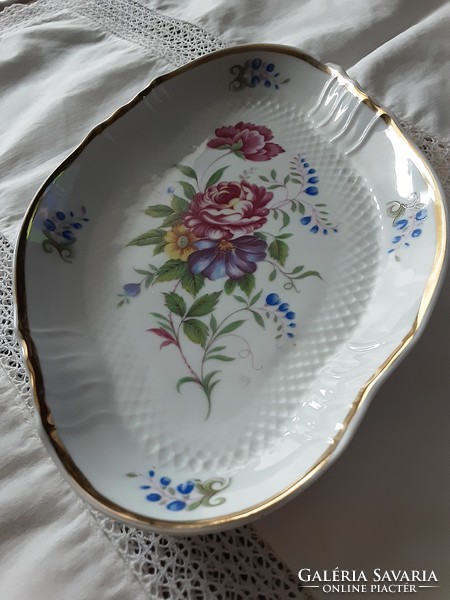 Raven house porcelain serving, bowl of dawn pattern, gilded, original, marked