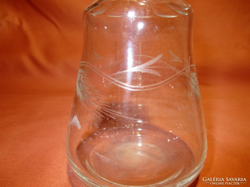 Kis kalász mintás butella, pálinka kínáló üveg