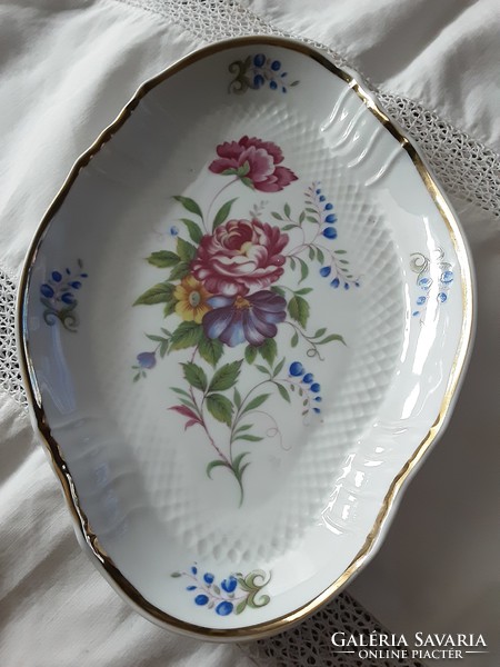 Raven house porcelain serving, bowl of dawn pattern, gilded, original, marked
