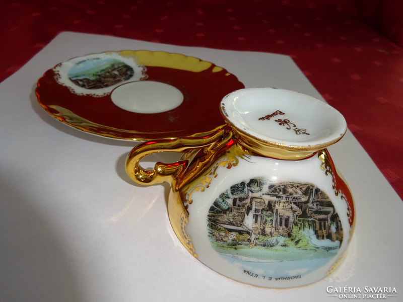 Oscar schaller bavaria german porcelain, antique coffee cup + placemat. He has!