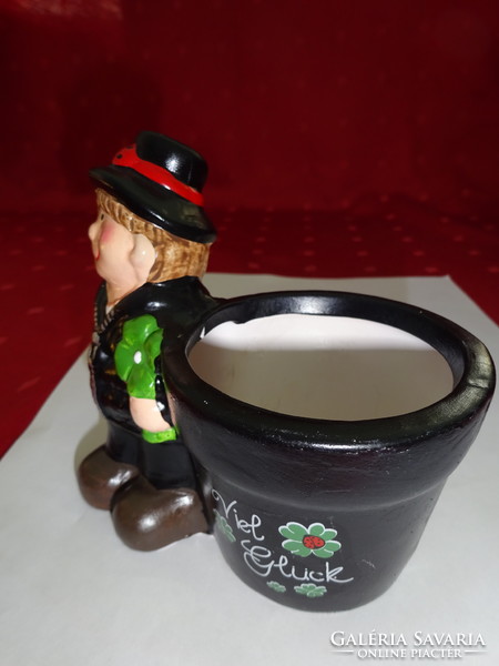 German ceramic, lucky chimney sweep, height 10.5 cm. The glue. He has!