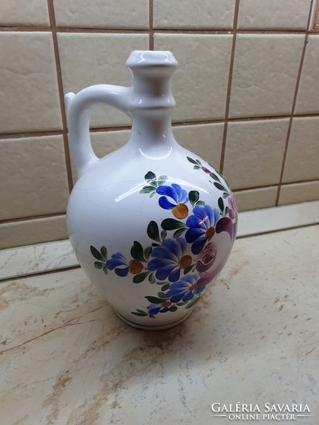 Hand painted white harvester jar for sale!