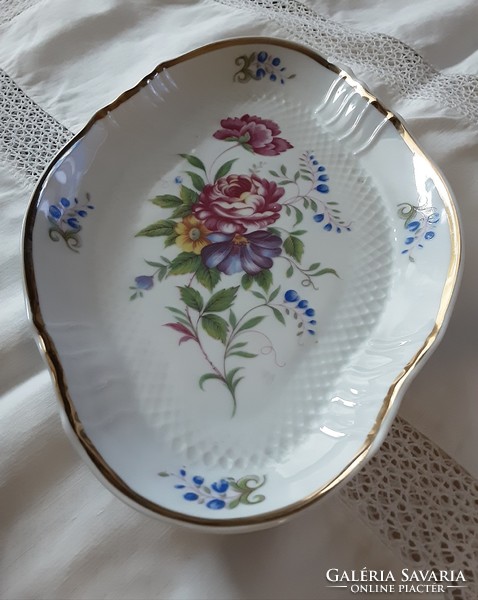 Raven house porcelain serving, bowl of dawn pattern, gilded, original, marked