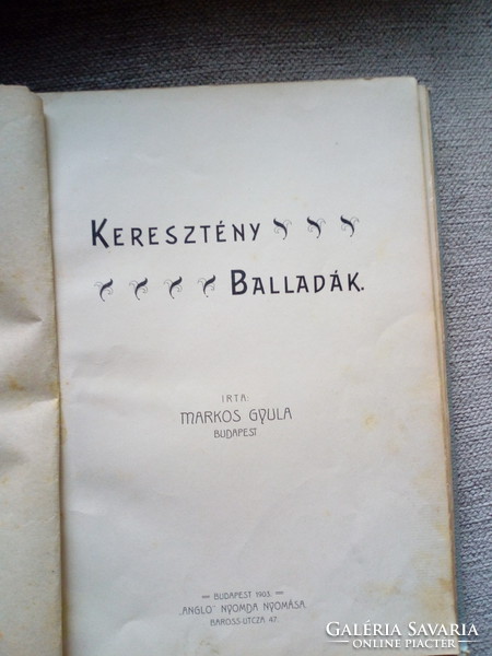 Markos Gyula: Keresztény balladák