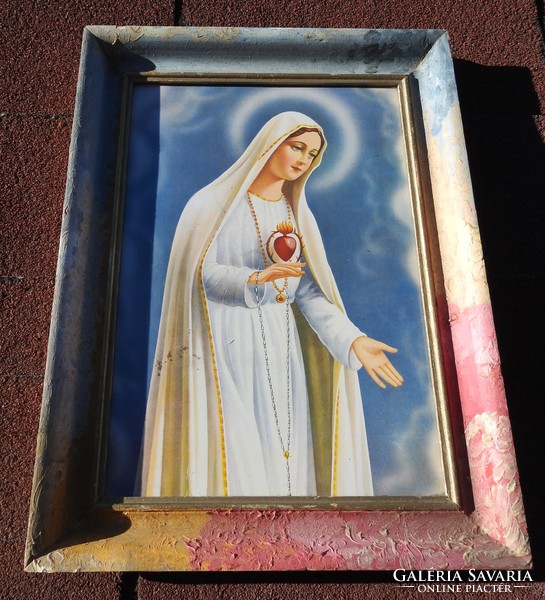 Virgin Mary with the Holy Spirit - picture in an interesting frame