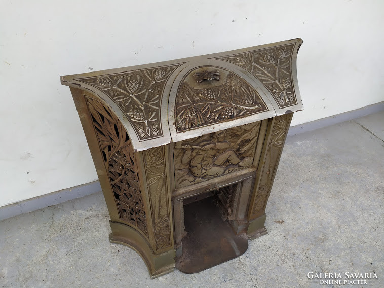 Antique art deco art nouveau art nouveau iron stove stove miner trencher fireplace frame