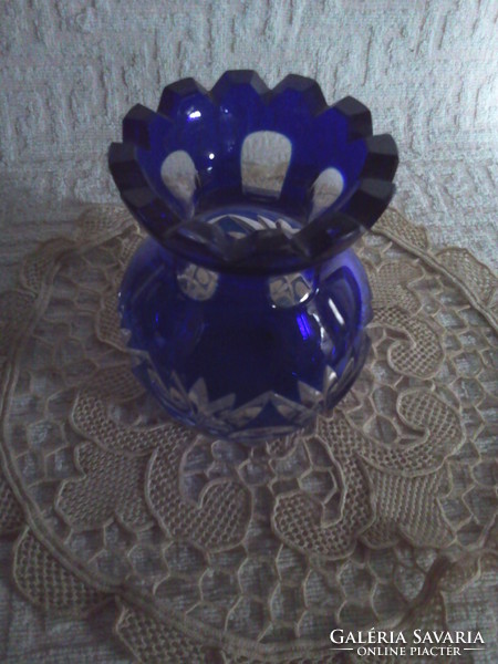Kristály váza éj kék