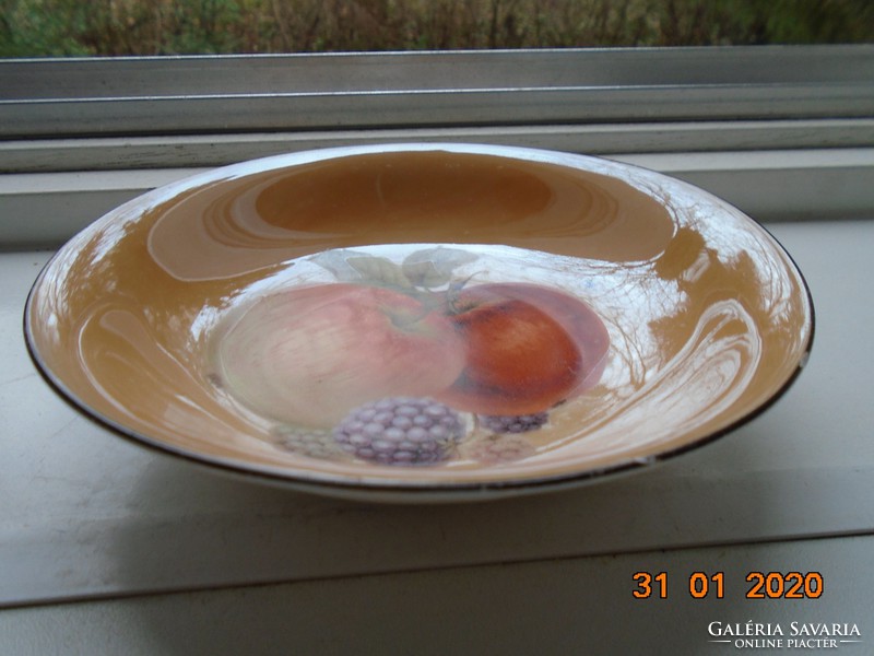 1920 Wehinger horn fruit pattern, eosin bowl with 