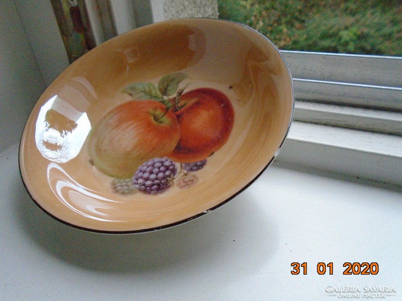 1920 Wehinger horn fruit pattern, eosin bowl with 