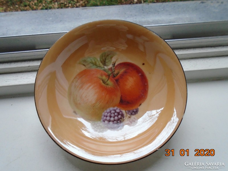 1920 Wehinger horn fruit pattern, eosin bowl with 