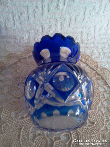 Kristály váza éj kék