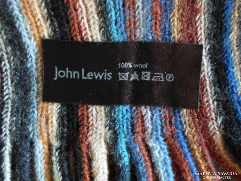 John Lewis 100 % gyapjú színes csíkos 