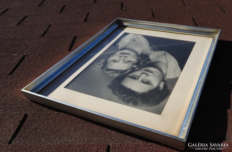 Old silver wooden frame - photo frame - photo frame