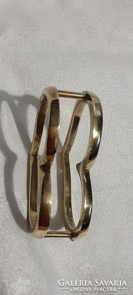 Antique copper, brass heart-shaped, special, unique napkin holder, leaf holder, solid, non-hollow