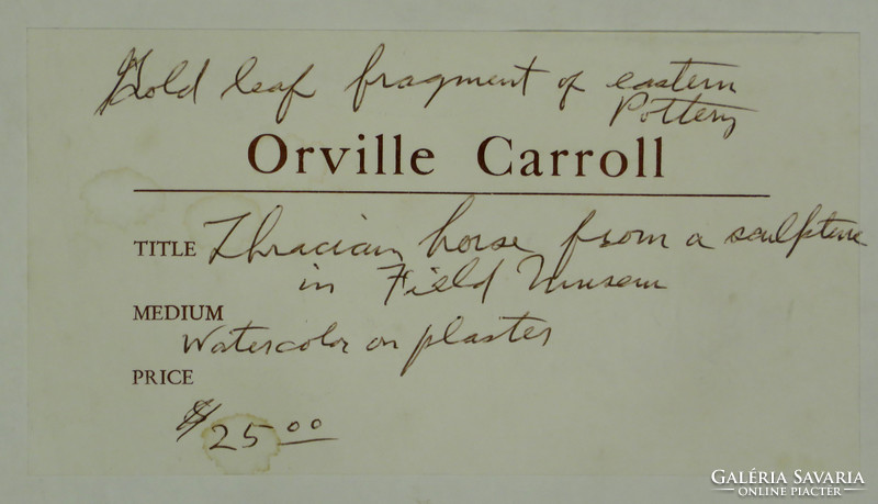 Orville Carroll : "Lótöredék"