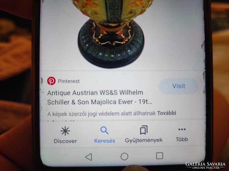 Majolica dragon serving, centerpiece, extraordinary figurine .Austria ws & s wilhelm schiller