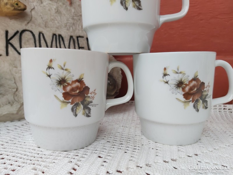 4 Great Plain cocoa flower mugs, mugs, pieces of nostalgia