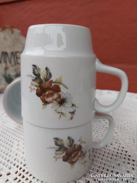 4 Great Plain cocoa flower mugs, mugs, pieces of nostalgia