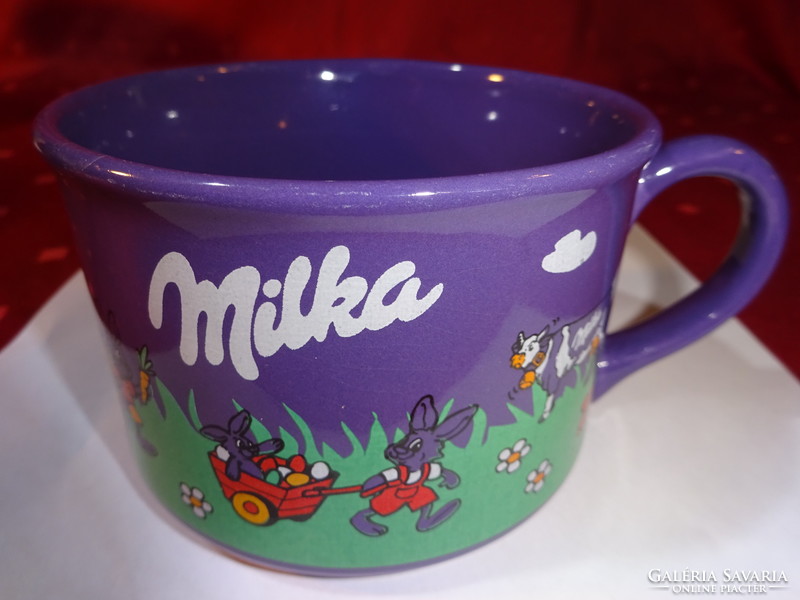 German porcelain cup. Milka advertisement with Easter motifs, diameter 10.7 cm. He has! Jókai.