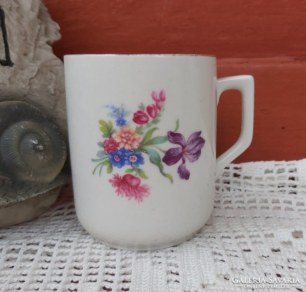 Beautiful zsolnay floral mug nostalgia village peasant decoration collector beauty