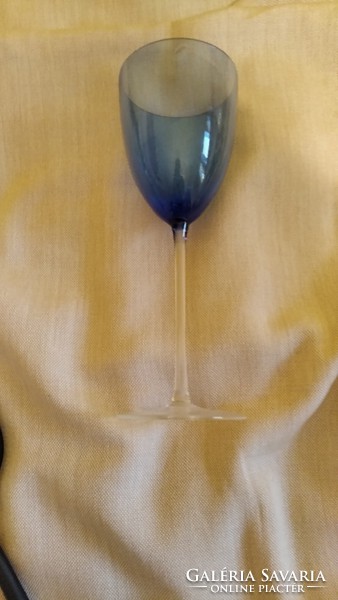 Kék kristály pohár 22 cm magas