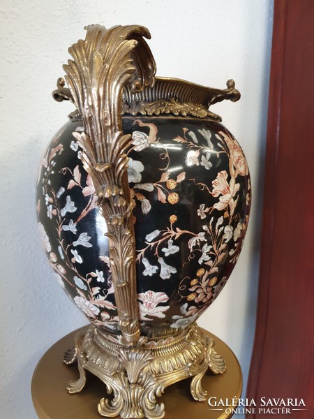 Kézzel festett porcelán bronz edény