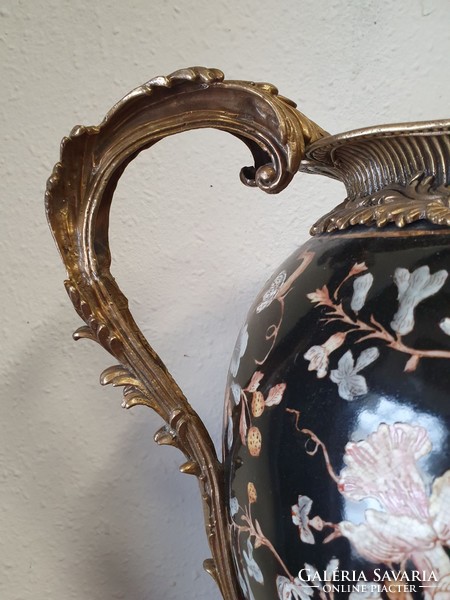 Kézzel festett porcelán bronz edény