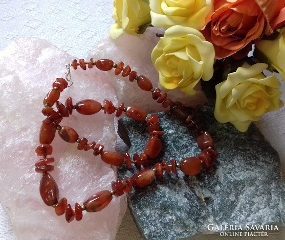 Real, term. Wonderful big-eyed carnelian necklace