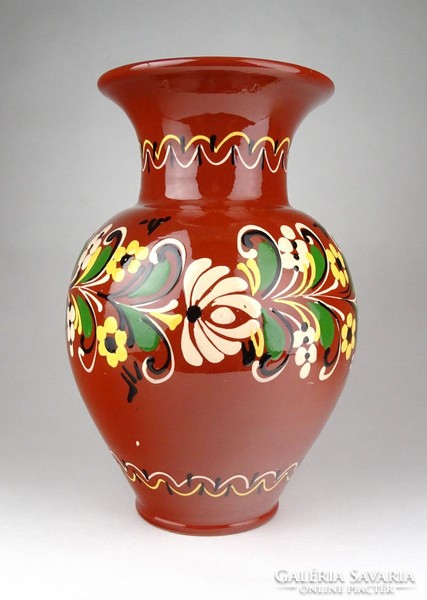 1D183 Jelzett nagyméretű vásárhelyi kerámia váza 27.5 cm
