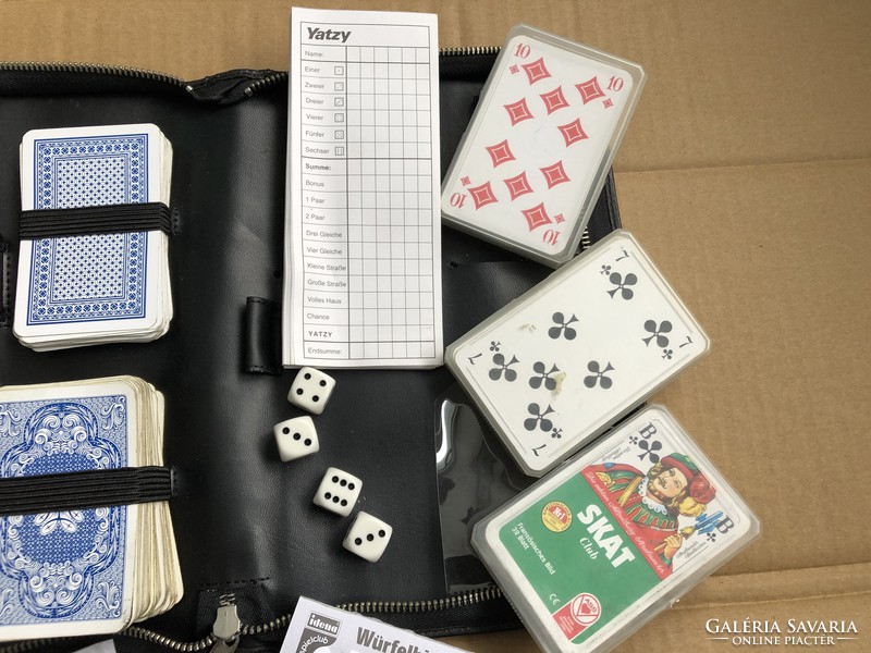 Dice and French card game pack - poker dice poker jatzy deck