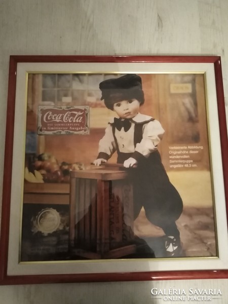 Art déco keretezett Coca Cola reklám plakát.