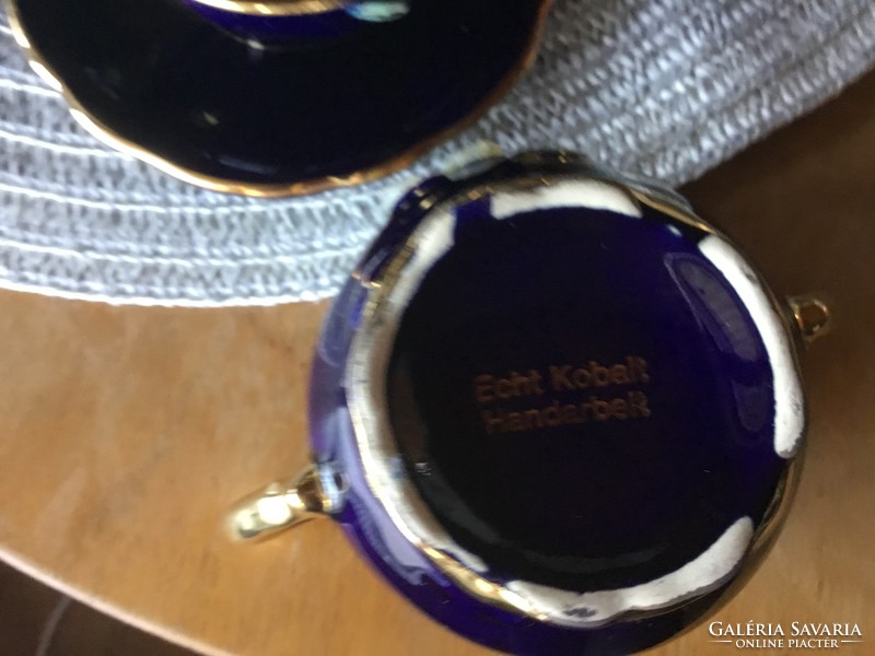 Halbach Geschenke kobalt porcelán kávés, 6 személyes (400)