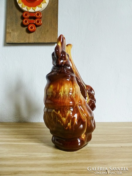 Retro, vintage, glazed ceramic rooster
