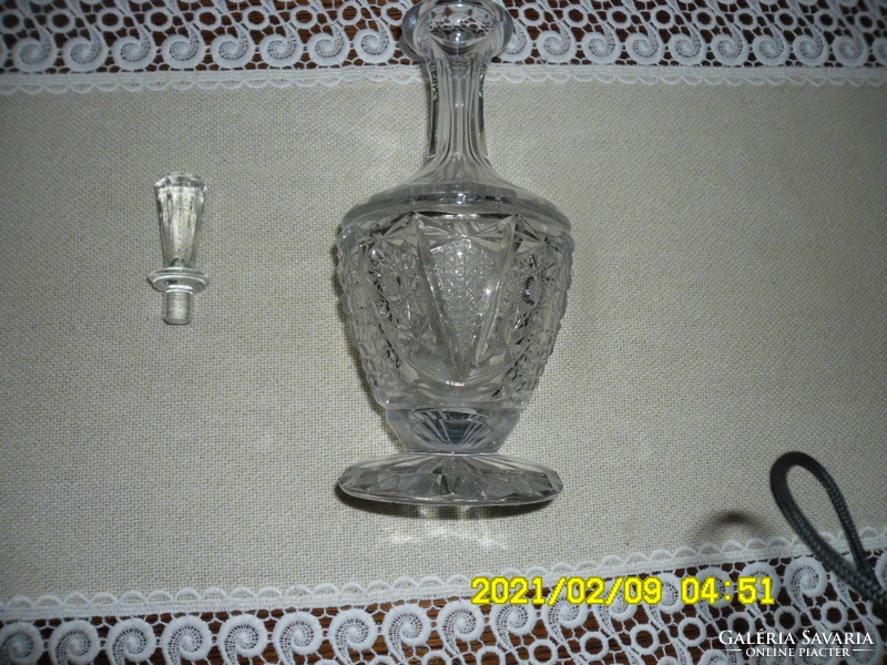 Glass bottle with leaded crystal wine