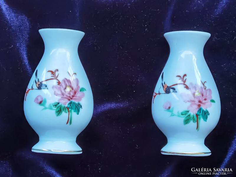 LEÁRAZTAM!!! Régi, kézzel festett kínai porcelán váza pár kismadárral