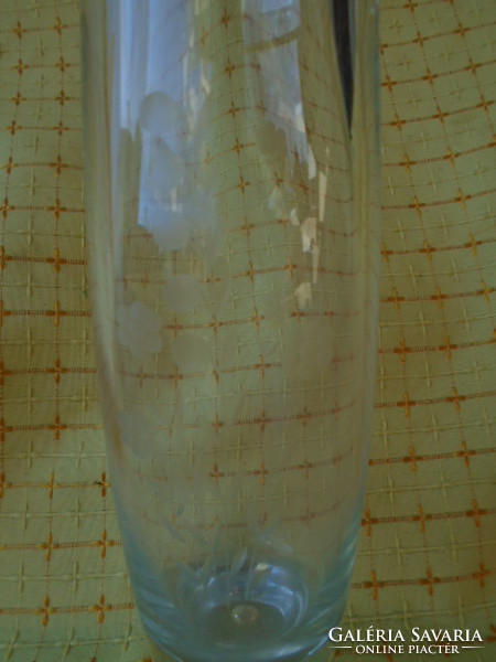 Ritka art deco skandináv (svéd) váza (KOSTA??) - 26 cm  1076 GRAMM KRISTÁLY 