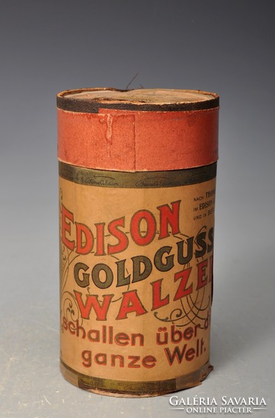 Edison fonográf viaszhenger doboza.
