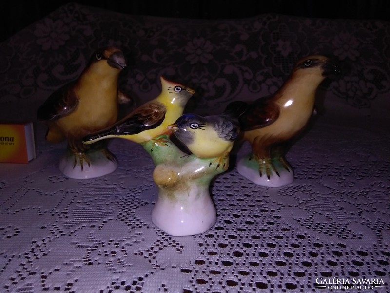 Bodrogkeresztúri madár figura, nipp - három darab együtt
