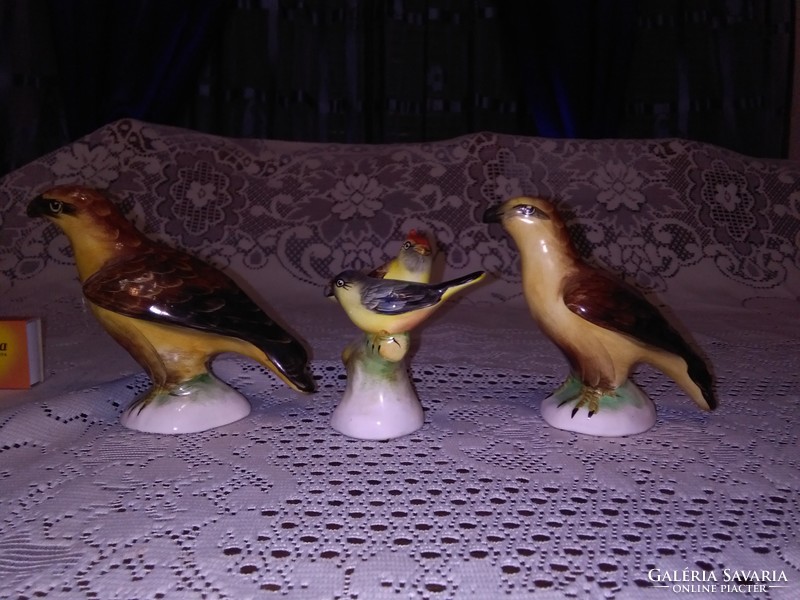 Bodrogkeresztúri madár figura, nipp - három darab együtt
