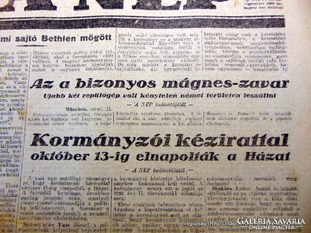 1923 szeptember 13  /  A NÉP  /  Régi ÚJSÁGOK KÉPREGÉNYEK MAGAZINOK Ssz.:  15907