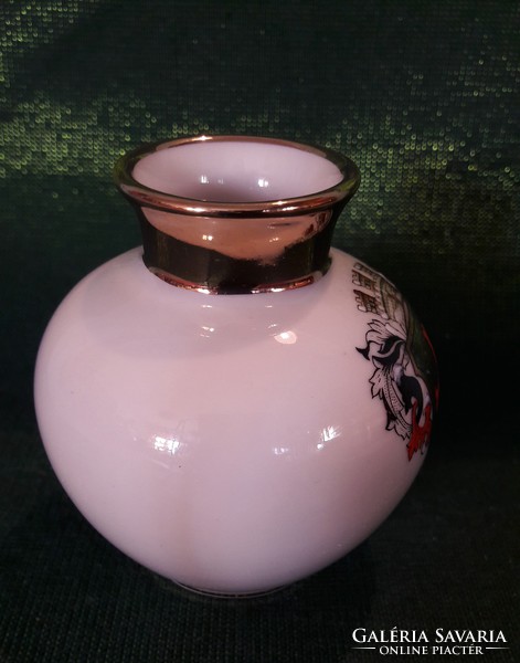 Címeres porcelán váza